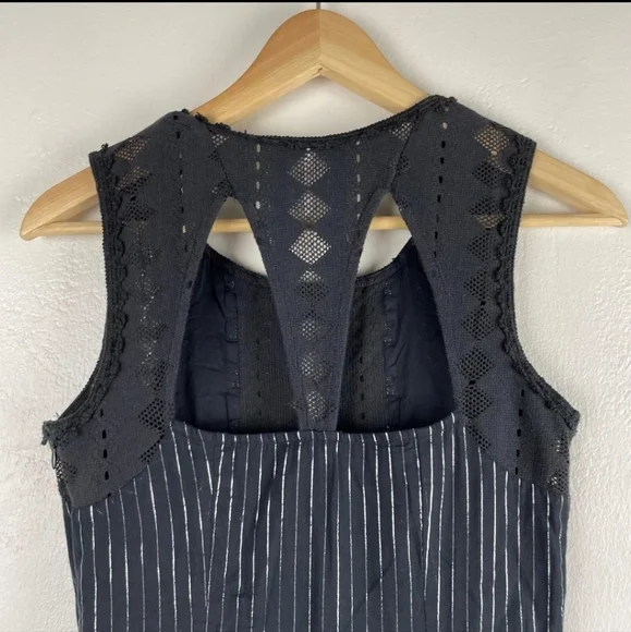 Free People Water Lily Mini Skater Dress Black Size 0 - Picture 9 of 10